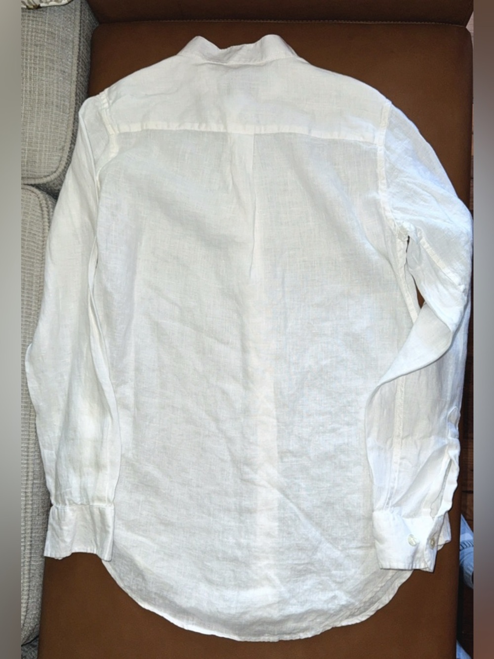 Like New Camixa Lina White Linen Button Down Shirt Size: XS - Picture 7 of 14